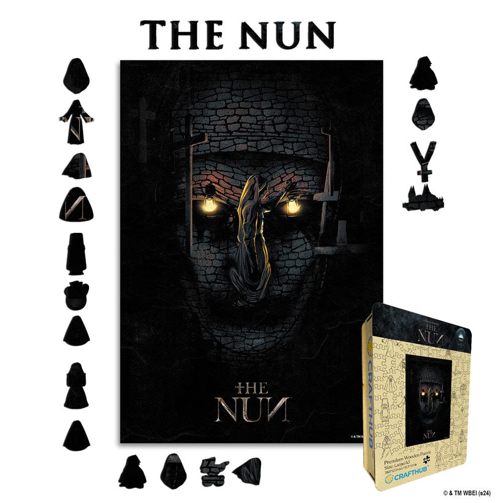 Animal Jigsaw Puzzle > Wooden Jigsaw Puzzle > Jigsaw Puzzle A4 + Wooden Gift Box The Haunting Nun - Wooden Jigsaw Puzzle