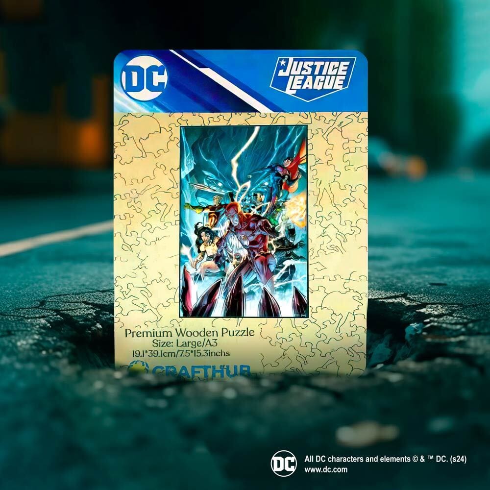 Animal Jigsaw Puzzle > Wooden Jigsaw Puzzle > Jigsaw Puzzle Justice League Superheroes Unite Wooden Jigsaw Puzzle