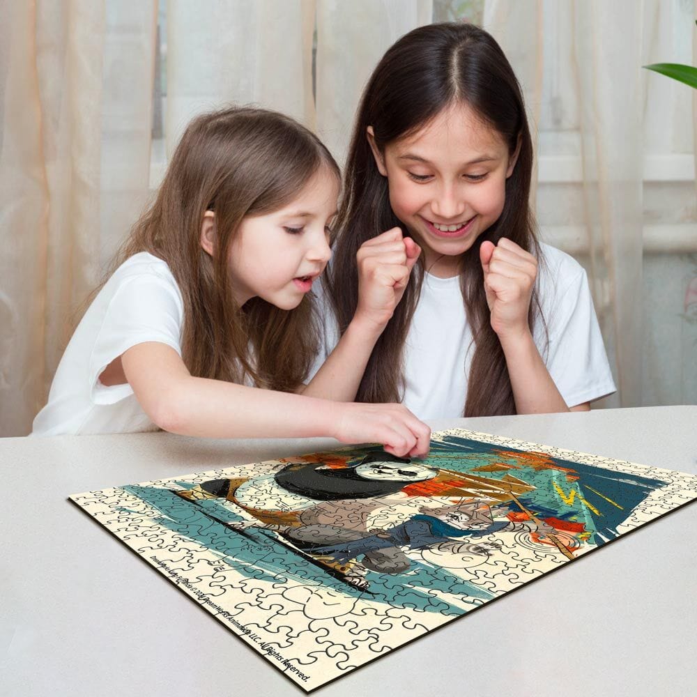 Animal Jigsaw Puzzle > Wooden Jigsaw Puzzle > Jigsaw Puzzle A3 + Wooden Gift Box Just kickin' it - Wooden Jigsaw Puzzle