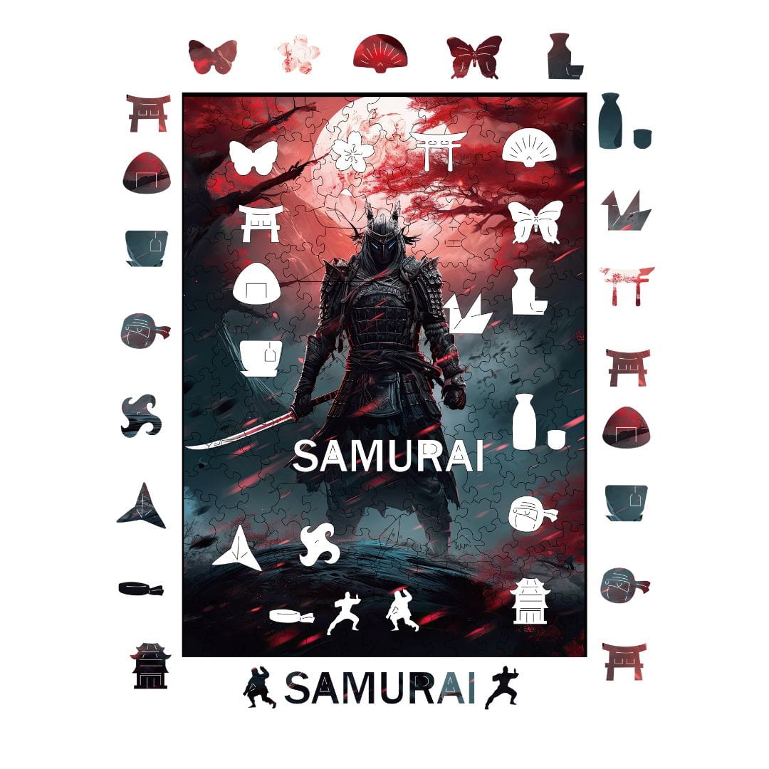 Animal Jigsaw Puzzle > Wooden Jigsaw Puzzle > Jigsaw Puzzle Samurai - Wooden Jigsaw Puzzle