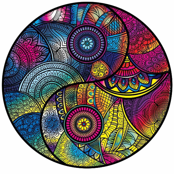 A5/Small Yin Yang - Wooden Jigsaw Puzzle