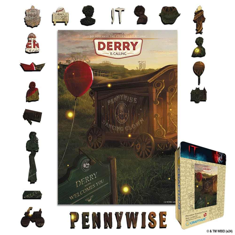 Animal Jigsaw Puzzle > Wooden Jigsaw Puzzle > Jigsaw Puzzle A4 + Wooden Gift Box Derry Maine Welcomes You - Wooden Jigsaw Puzzle