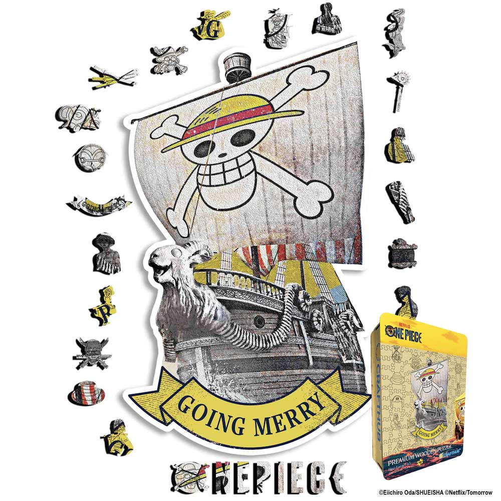 Animal Jigsaw Puzzle > Wooden Jigsaw Puzzle > Jigsaw Puzzle A4 + Wooden Gift Box The Going Merry - Wooden Jigsaw Puzzle