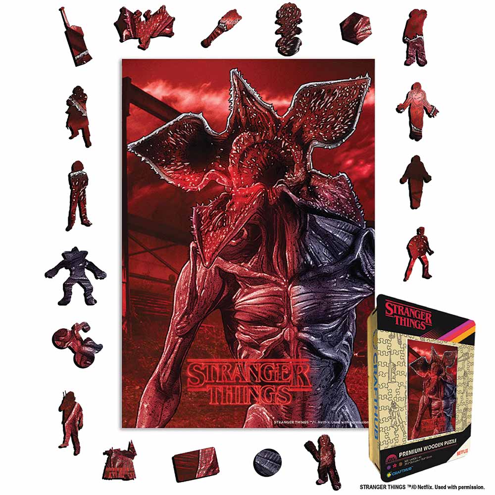 Animal Jigsaw Puzzle > Wooden Jigsaw Puzzle > Jigsaw Puzzle A4 + Wooden Gift Box The Demogorgon - Wooden Jigsaw Puzzle