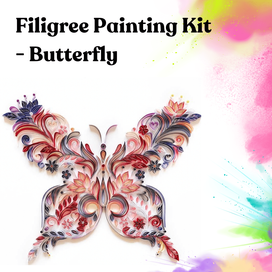 Quilling Art Filigree Painting Kit - Butterfly