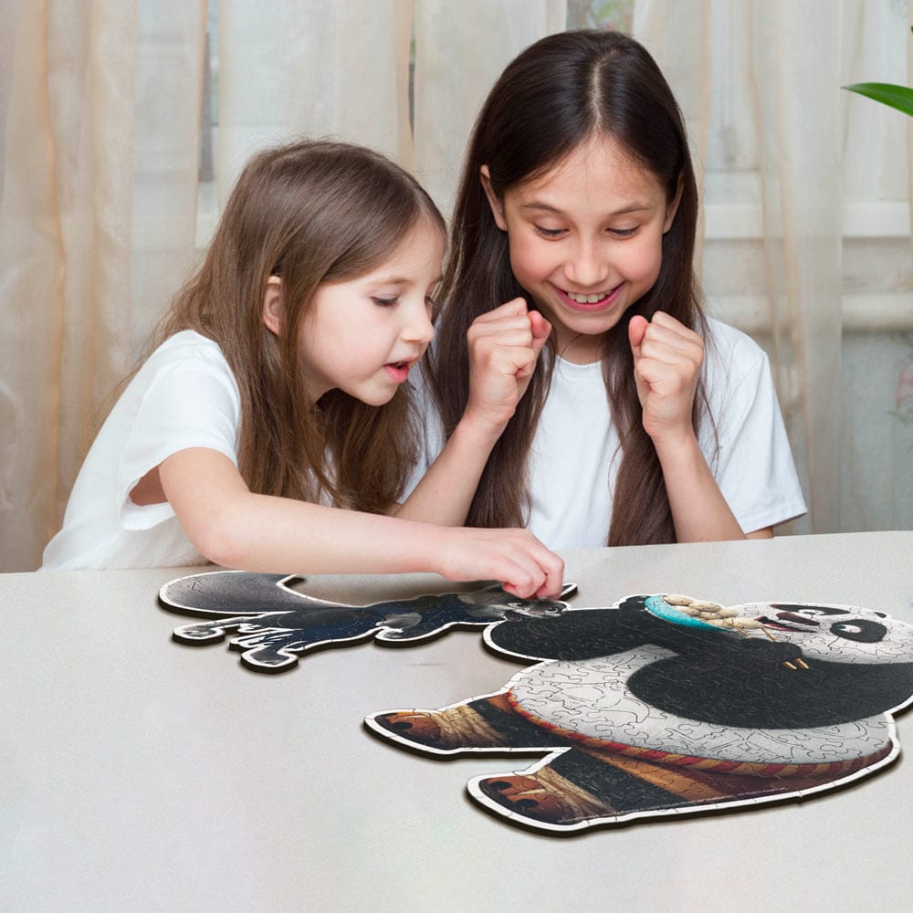 Animal Jigsaw Puzzle > Wooden Jigsaw Puzzle > Jigsaw Puzzle A3 + Wooden Gift Box But First Dumplings - Wooden Jigsaw Puzzle