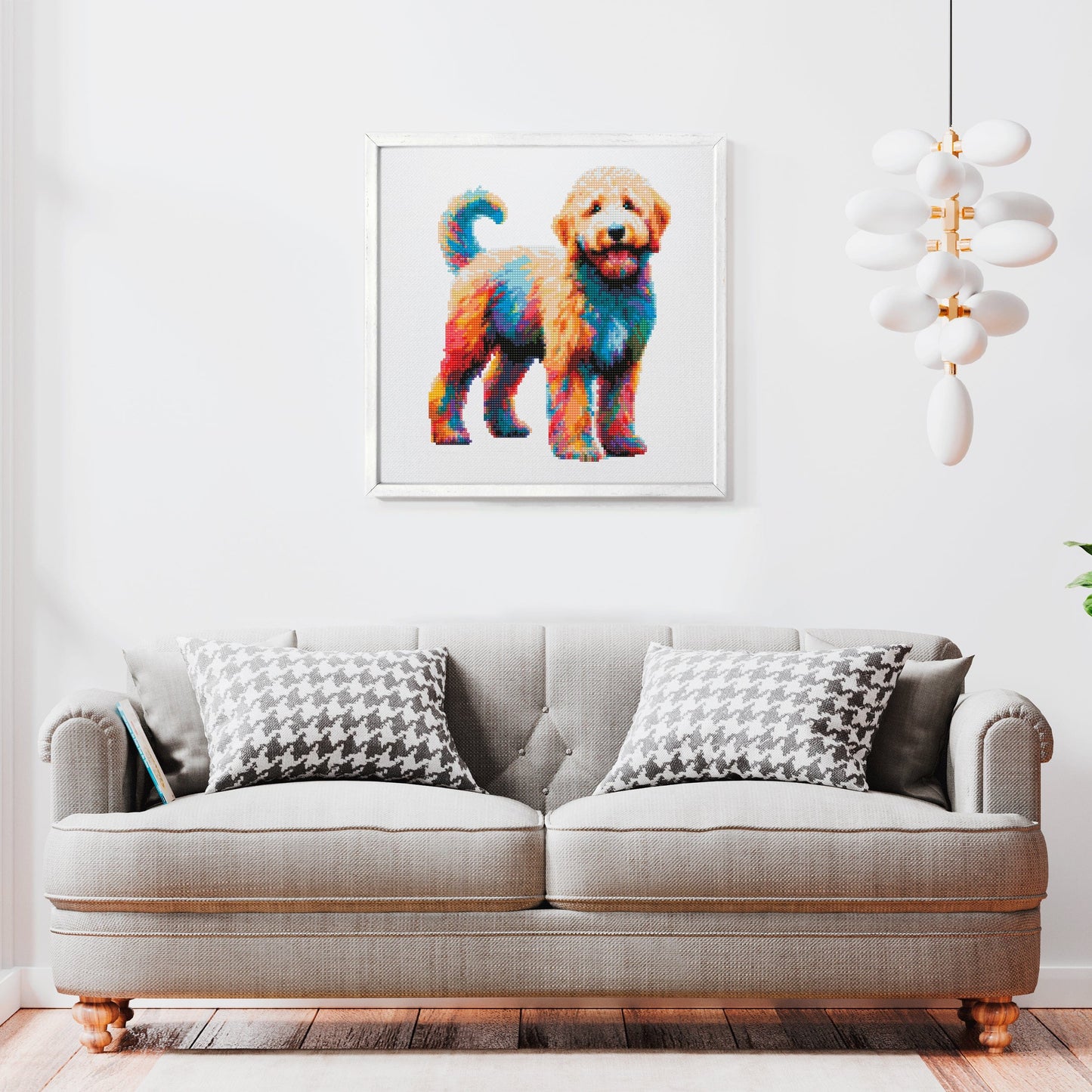 15.7"x15.7" / 40cm x 40cm Goldendoodle Dog - Diamond Painting Kit