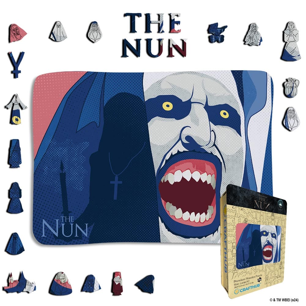 Animal Jigsaw Puzzle > Wooden Jigsaw Puzzle > Jigsaw Puzzle A4 + Wooden Gift Box The Nun - Wooden Jigsaw Puzzle
