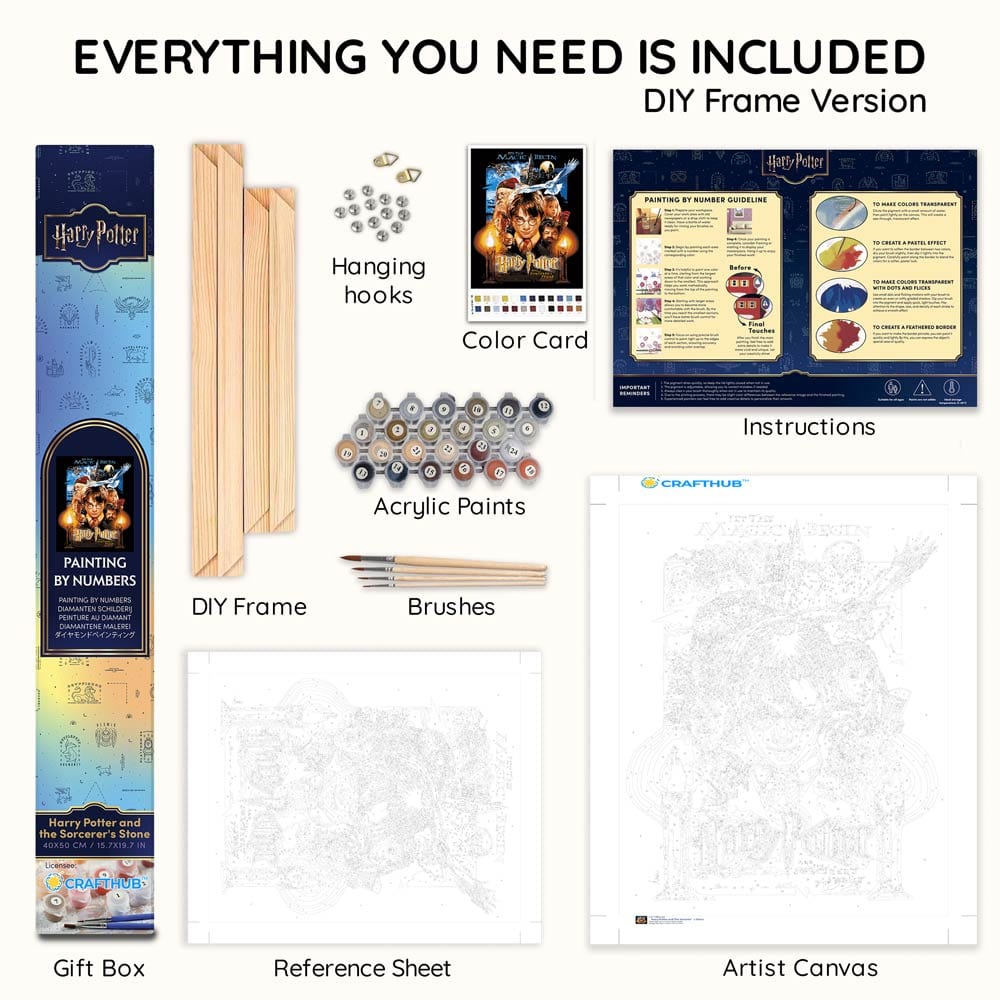 Animal Jigsaw Puzzle > Wooden Jigsaw Puzzle > Jigsaw Puzzle With DIY Wood Frame Harry Potter and the Sorcerer's Stone - Paint By Numbers Kit