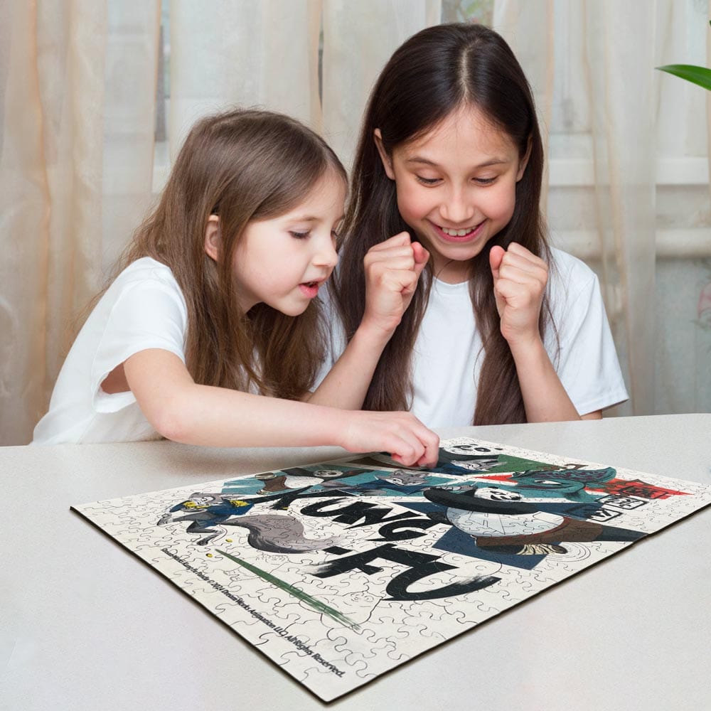 Animal Jigsaw Puzzle > Wooden Jigsaw Puzzle > Jigsaw Puzzle Kung Fu Friends Forever - Wooden Jigsaw Puzzle