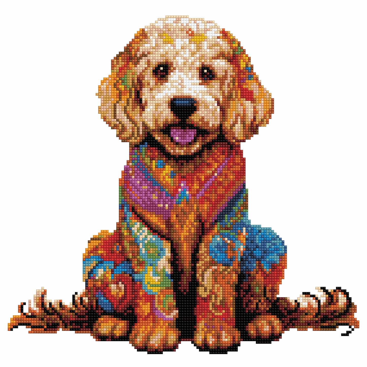 40x40cm Golden Doodle Dog - Diamond Painting Kit