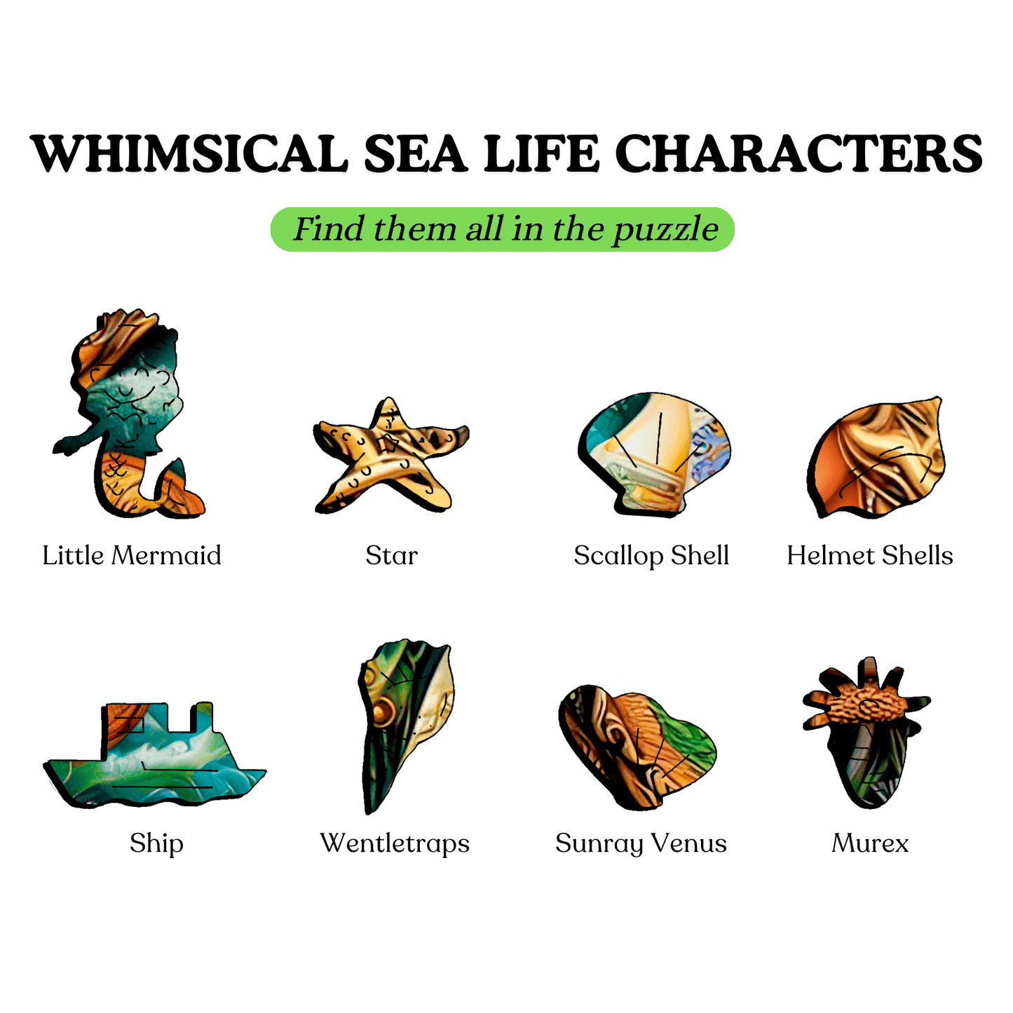 Animal Jigsaw Puzzle > Wooden Jigsaw Puzzle > Jigsaw Puzzle Mermaid Secret Garden - Jigsaw Puzzle