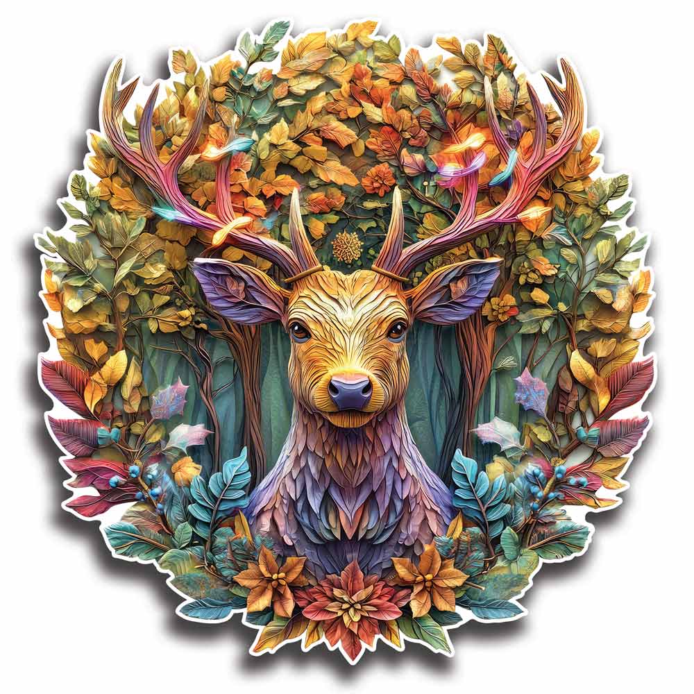 Animal Jigsaw Puzzle > Wooden Jigsaw Puzzle > Jigsaw Puzzle Vibrant Deer - Jigsaw Puzzle