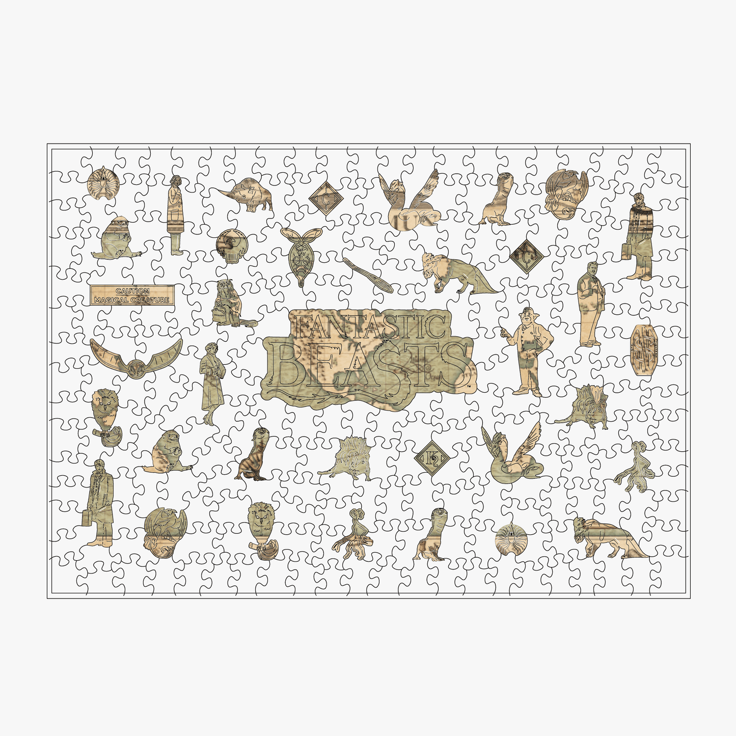 Animal Jigsaw Puzzle > Wooden Jigsaw Puzzle > Jigsaw Puzzle Mappa Mundi World Map - Wooden Jigsaw Puzzle