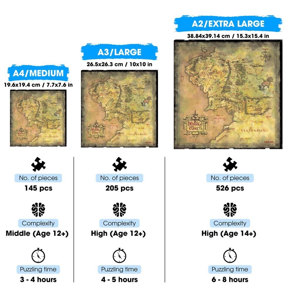 Animal Jigsaw Puzzle > Wooden Jigsaw Puzzle > Jigsaw Puzzle The Map Of Middle-Earth - Wooden Jigsaw Puzzle