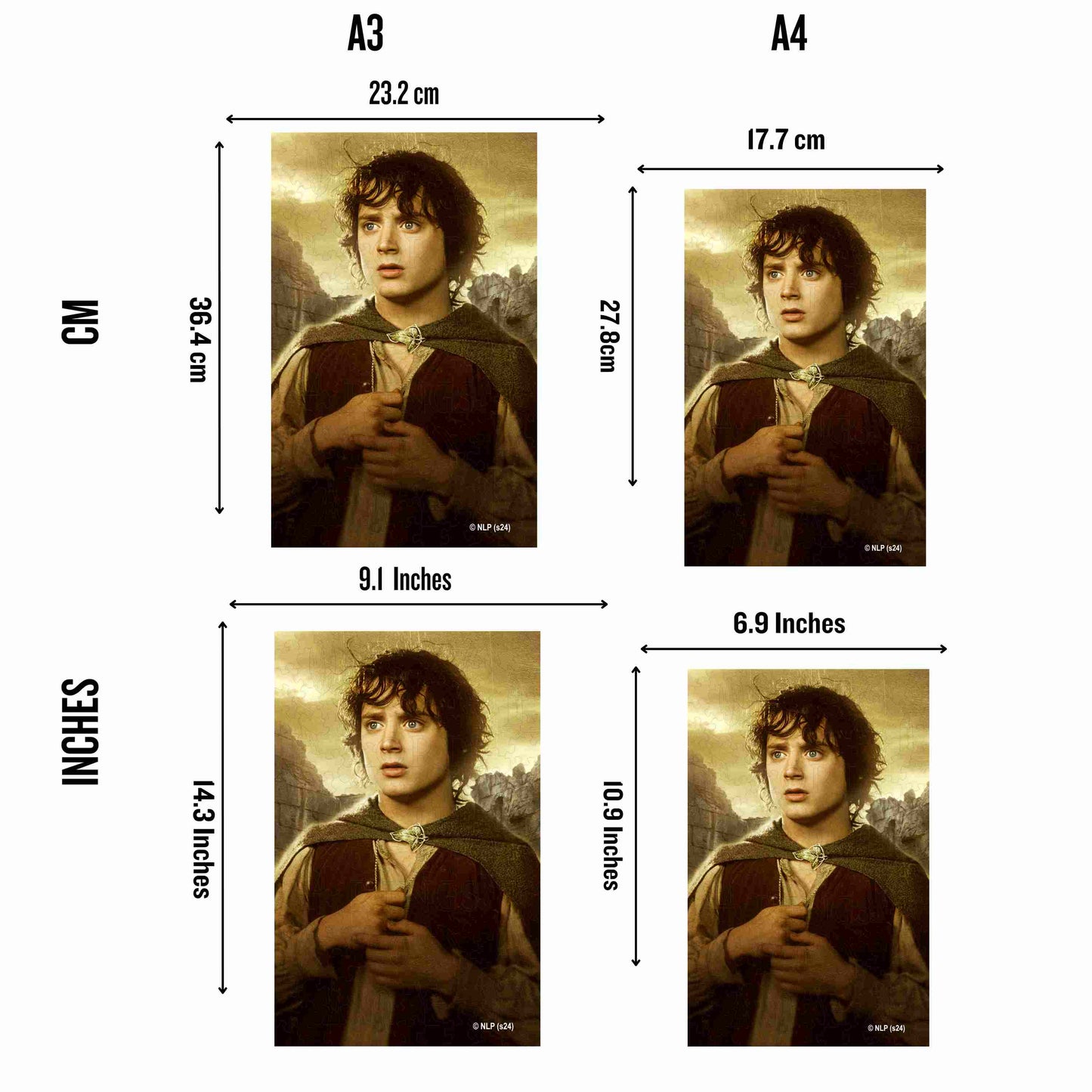 Animal Jigsaw Puzzle > Wooden Jigsaw Puzzle > Jigsaw Puzzle Frodo Baggins and The Two Towers - Wooden Jigsaw Puzzle