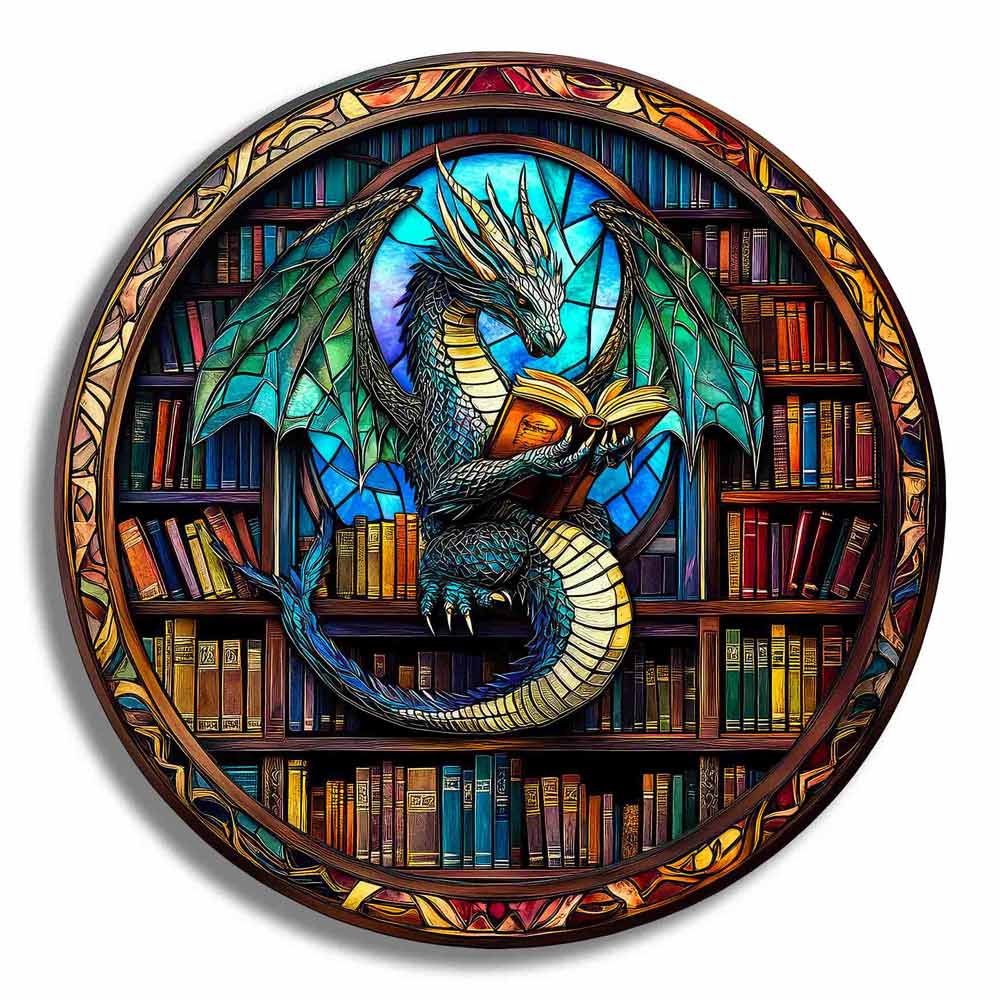 Animal Jigsaw Puzzle > Wooden Jigsaw Puzzle > Jigsaw Puzzle Stained Glass Dragon - Jigsaw Puzzle
