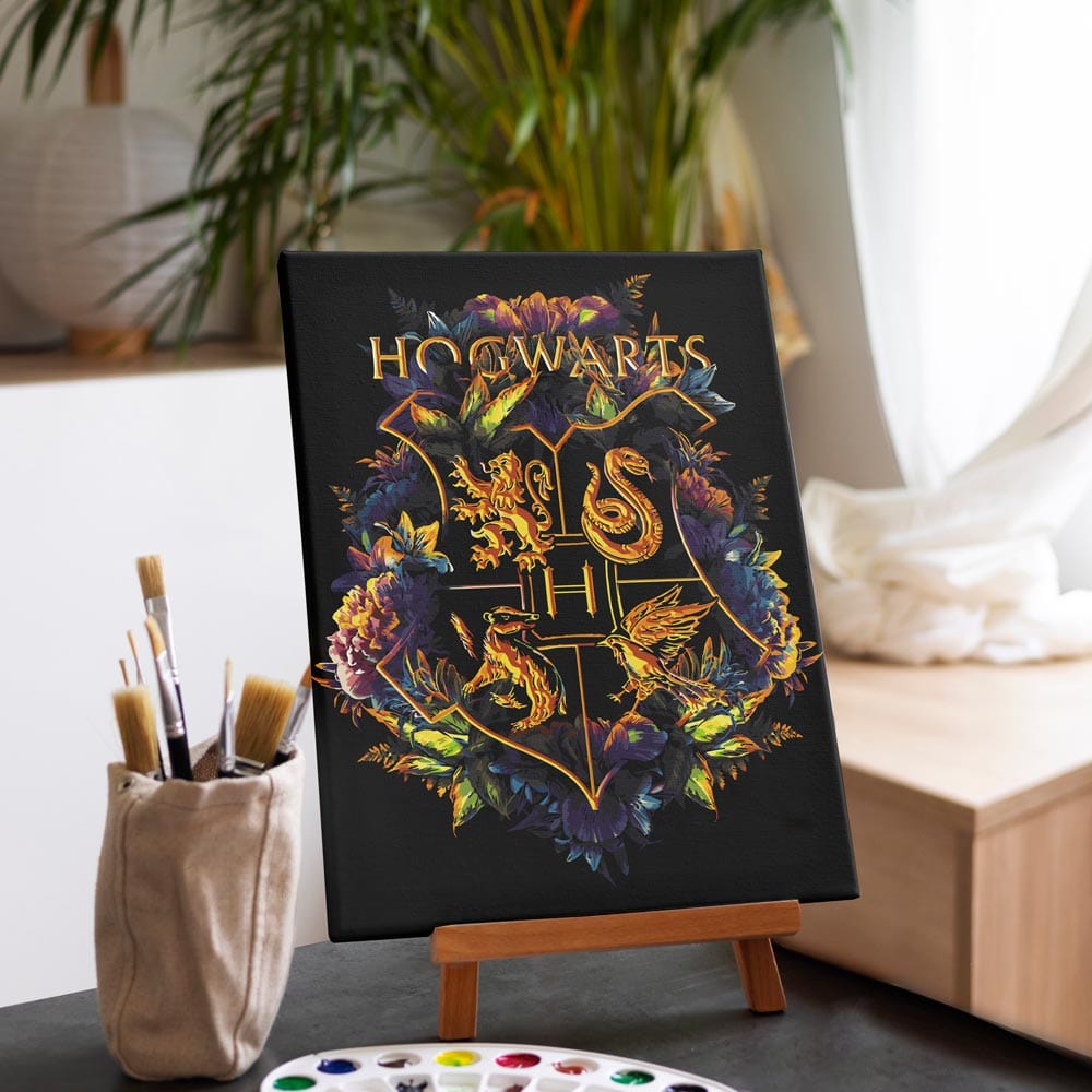 Animal Jigsaw Puzzle > Wooden Jigsaw Puzzle > Jigsaw Puzzle 40x50cm / 16x20 inches Hogwarts Crest - Paint By Numbers Kit