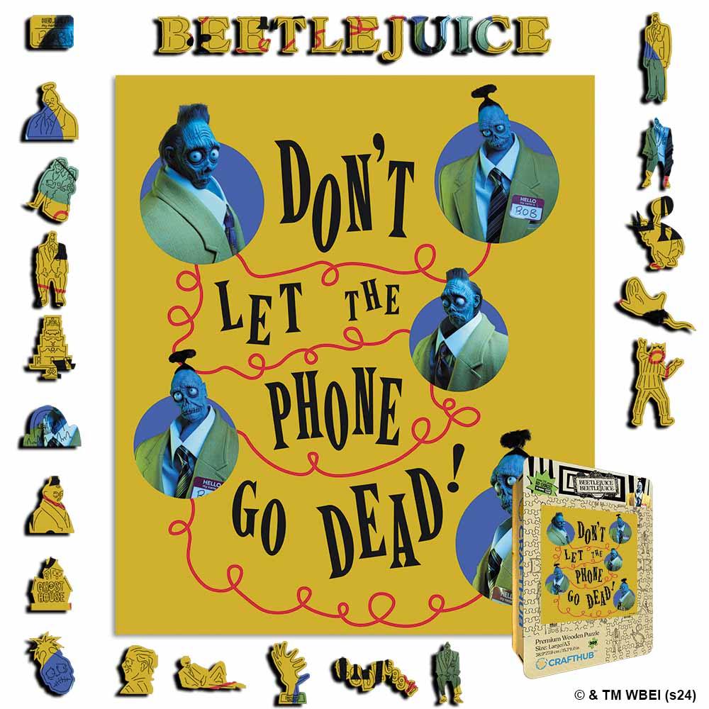 Animal Jigsaw Puzzle > Wooden Jigsaw Puzzle > Jigsaw Puzzle A4 + Wooden Gift Box Dont Let The Phone Go Dead - Wooden Jigsaw Puzzle