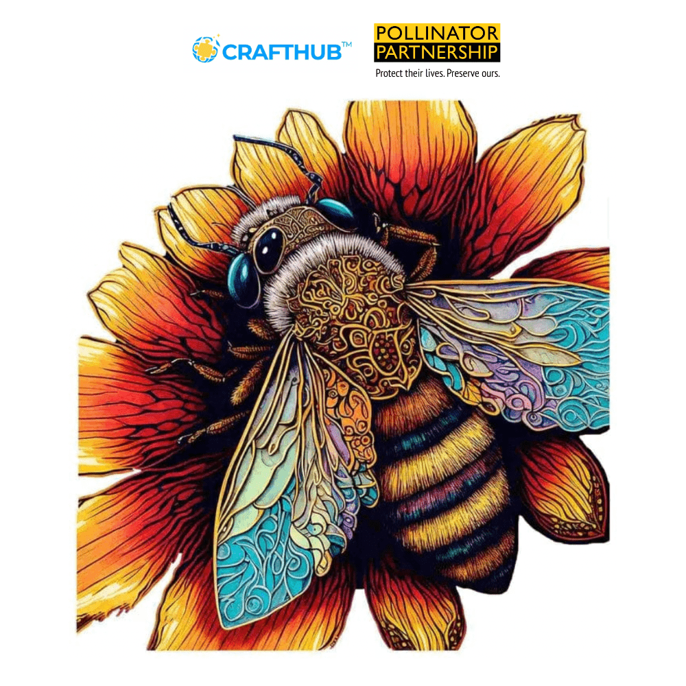 Animal Jigsaw Puzzle > Wooden Jigsaw Puzzle > Jigsaw Puzzle Bee / A5 CraftHub & Pollinator Foundation: A Partnership for Change