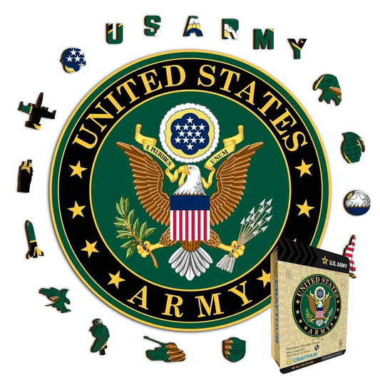 Animal Jigsaw Puzzle > Wooden Jigsaw Puzzle > Jigsaw Puzzle A4 + Wooden Gift Box The United States Army - Wooden Jigsaw Puzzle