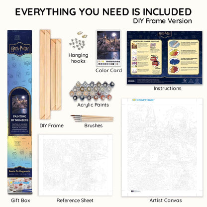 Animal Jigsaw Puzzle > Wooden Jigsaw Puzzle > Jigsaw Puzzle With DIY Wood Frame Boats To Hogwarts - Paint By Numbers Kit