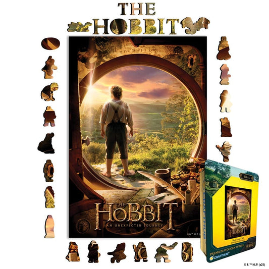 Animal Jigsaw Puzzle > Wooden Jigsaw Puzzle > Jigsaw Puzzle A4 + Wooden Gift Box The Hobbit An Unexpected Journey - Wooden Jigsaw Puzzle