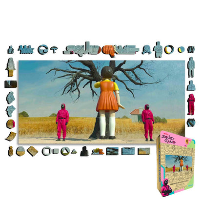 Animal Jigsaw Puzzle > Wooden Jigsaw Puzzle > Jigsaw Puzzle A4 + Wooden Gift Box Red Light, Green Light Game - Wooden Jigsaw Puzzle
