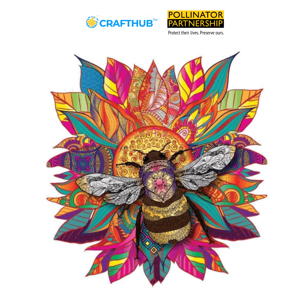 Animal Jigsaw Puzzle > Wooden Jigsaw Puzzle > Jigsaw Puzzle Flower Bee / A5 CraftHub & Pollinator Foundation: A Partnership for Change