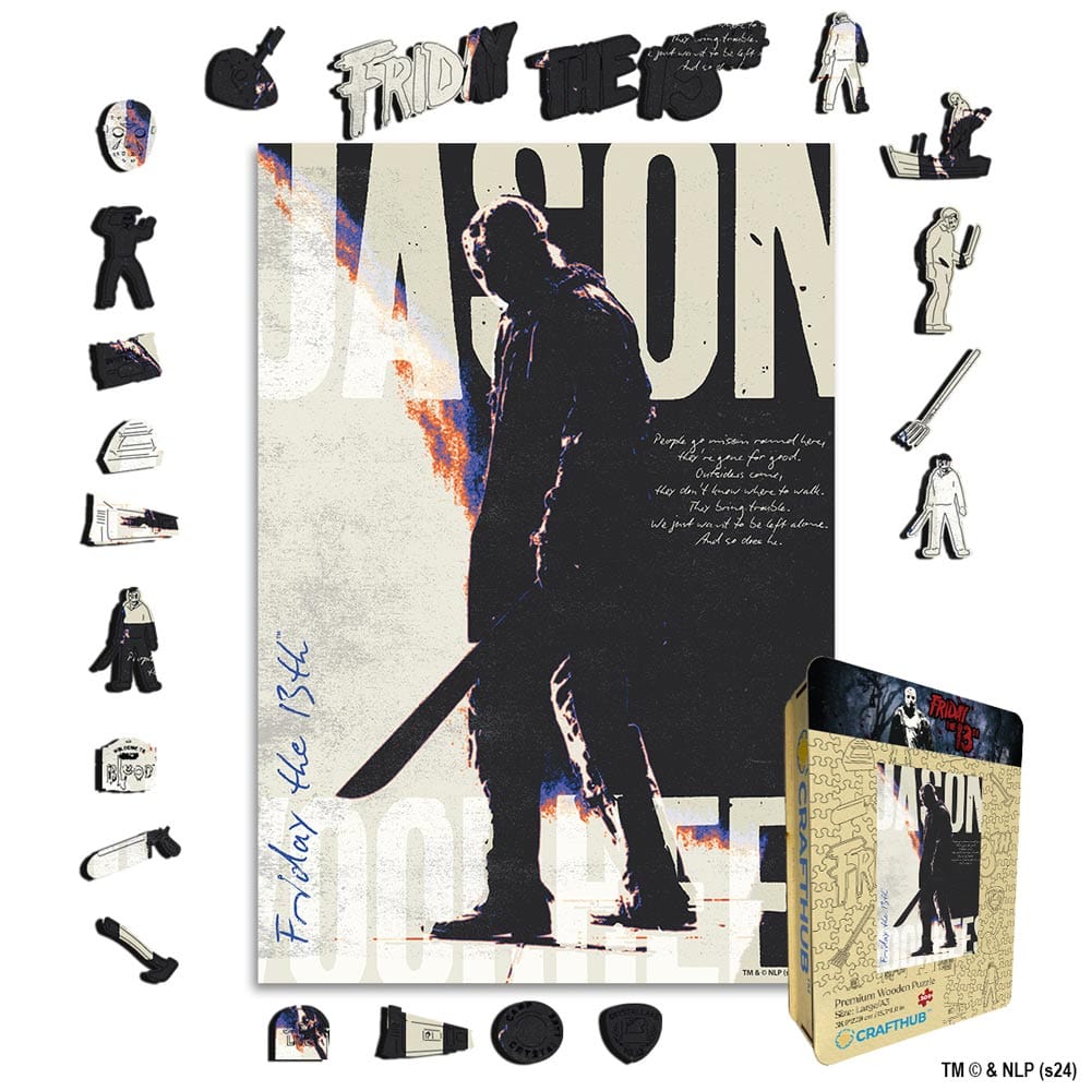 Animal Jigsaw Puzzle > Wooden Jigsaw Puzzle > Jigsaw Puzzle A4 + Wooden Gift Box Jason Voorhees - Wooden Jigsaw Puzzle