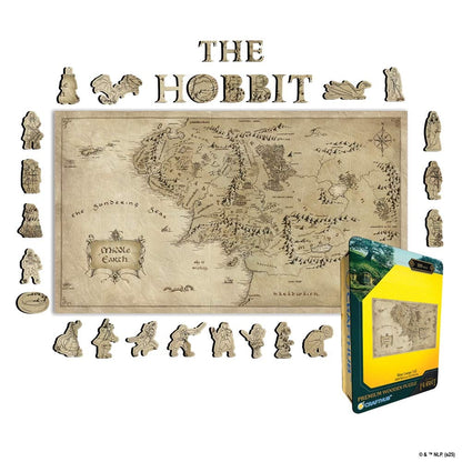 Animal Jigsaw Puzzle > Wooden Jigsaw Puzzle > Jigsaw Puzzle A4 + Wooden Gift Box The Great Map of Middle-earth - Wooden Jigsaw Puzzle