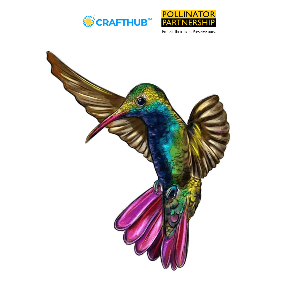 Animal Jigsaw Puzzle > Wooden Jigsaw Puzzle > Jigsaw Puzzle Hummingbird / A5 CraftHub & Pollinator Foundation: A Partnership for Change