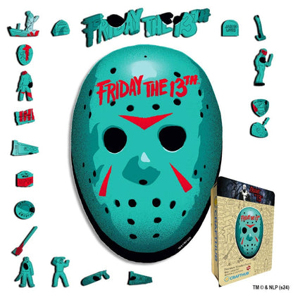 Animal Jigsaw Puzzle > Wooden Jigsaw Puzzle > Jigsaw Puzzle A4 + Wooden Gift Box Jason's Mask - Wooden Jigsaw Puzzle