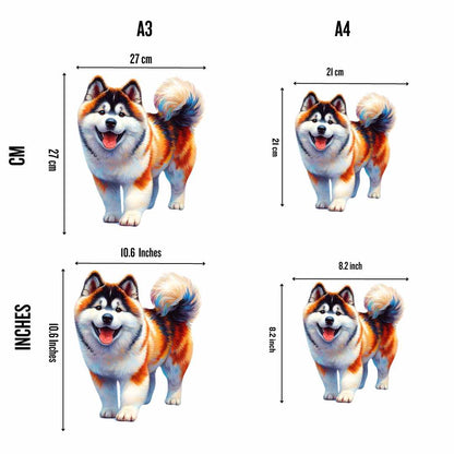 Animal Jigsaw Puzzle > Wooden Jigsaw Puzzle > Jigsaw Puzzle Akita Dog - Jigsaw Puzzle