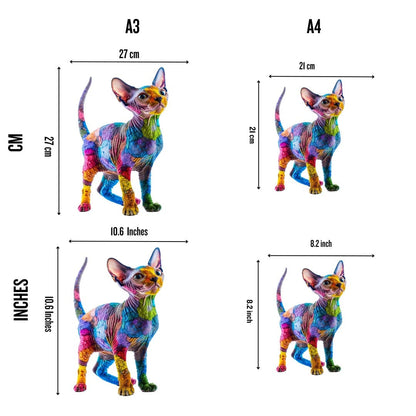 Animal Jigsaw Puzzle > Wooden Jigsaw Puzzle > Jigsaw Puzzle Devon Rex Cat - Jigsaw Puzzle
