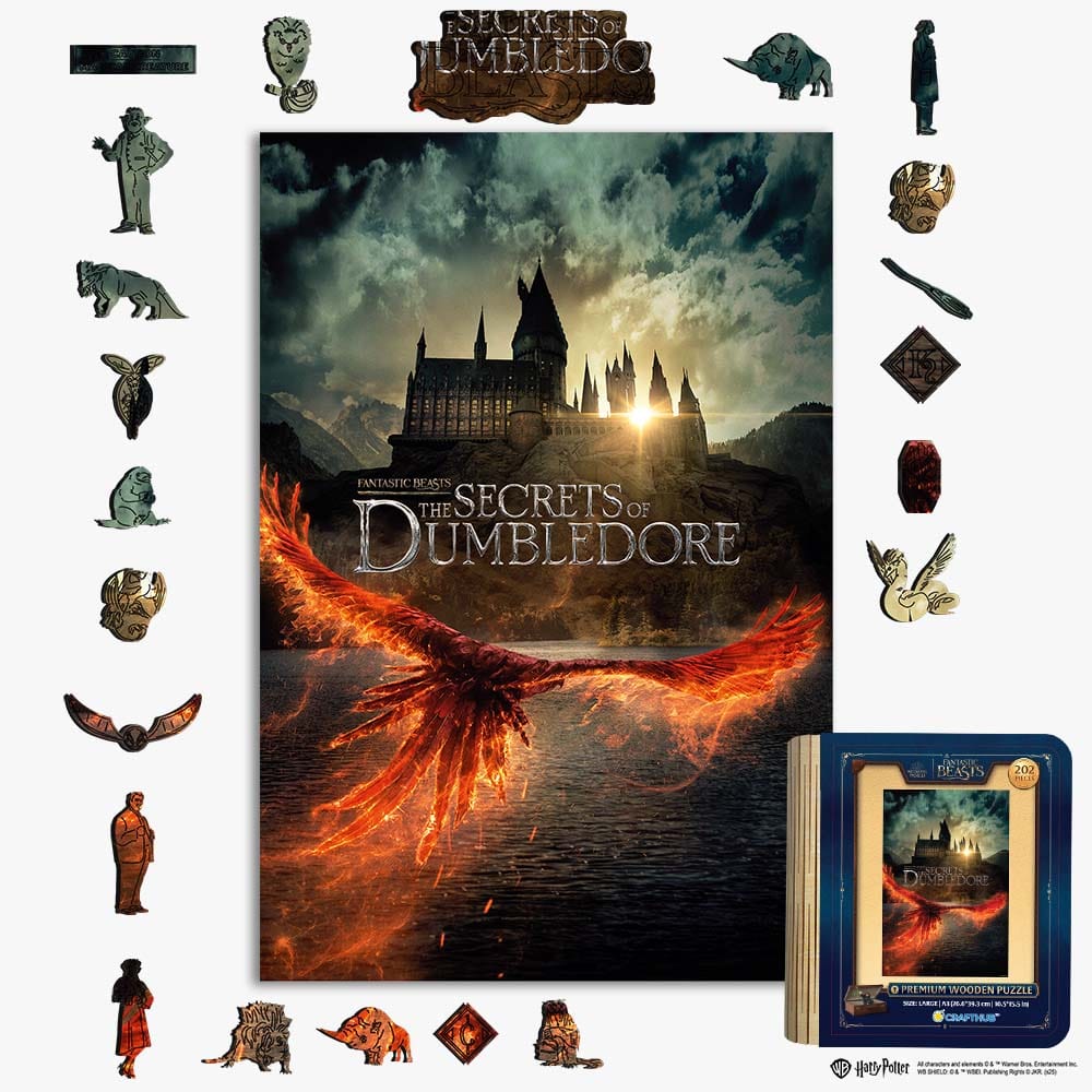 Animal Jigsaw Puzzle > Wooden Jigsaw Puzzle > Jigsaw Puzzle A4 + Wooden Gift Box The Secrets of Dumbledore - Wooden Jigsaw Puzzle