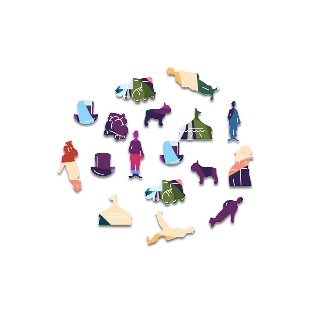 Animal Jigsaw Puzzle > Wooden Jigsaw Puzzle > Jigsaw Puzzle Happy Charlie Chaplin - Jigsaw Puzzle