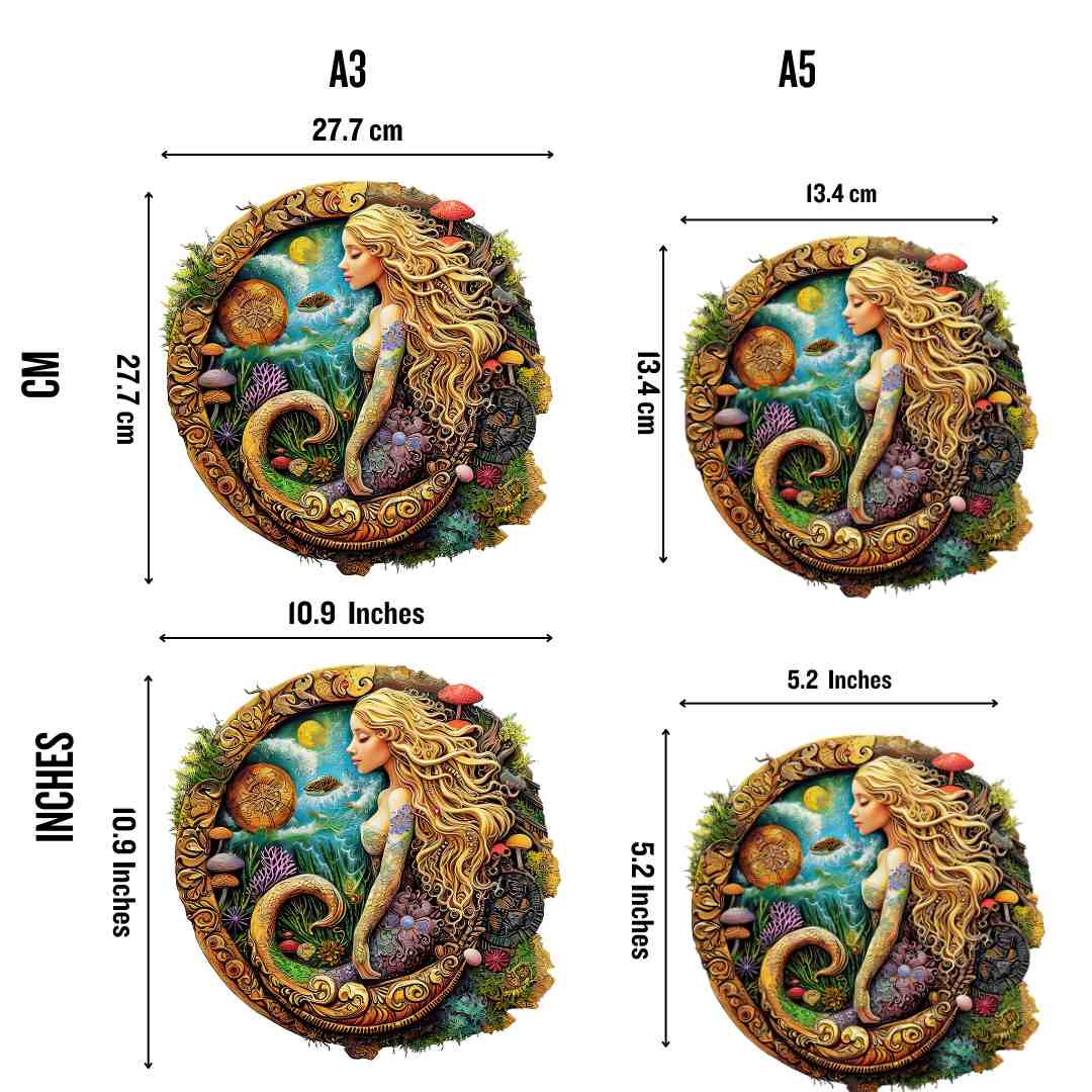 Animal Jigsaw Puzzle > Wooden Jigsaw Puzzle > Jigsaw Puzzle Mermaid Secret Garden - Jigsaw Puzzle