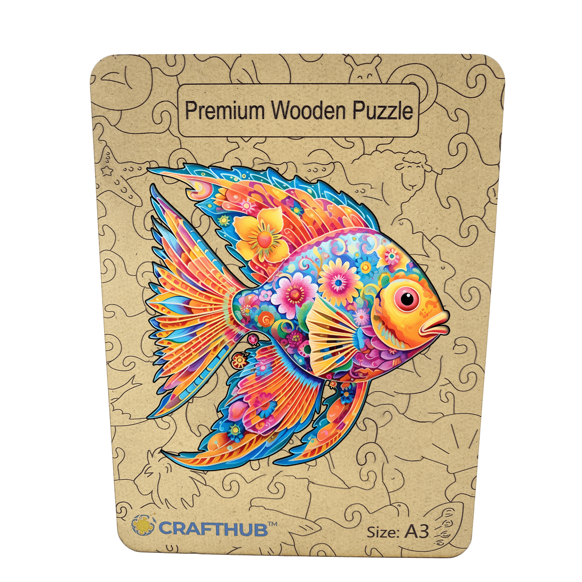 Animal Jigsaw Puzzle > Wooden Jigsaw Puzzle > Jigsaw Puzzle A3+ Wooden Box Fish - Jigsaw Puzzle