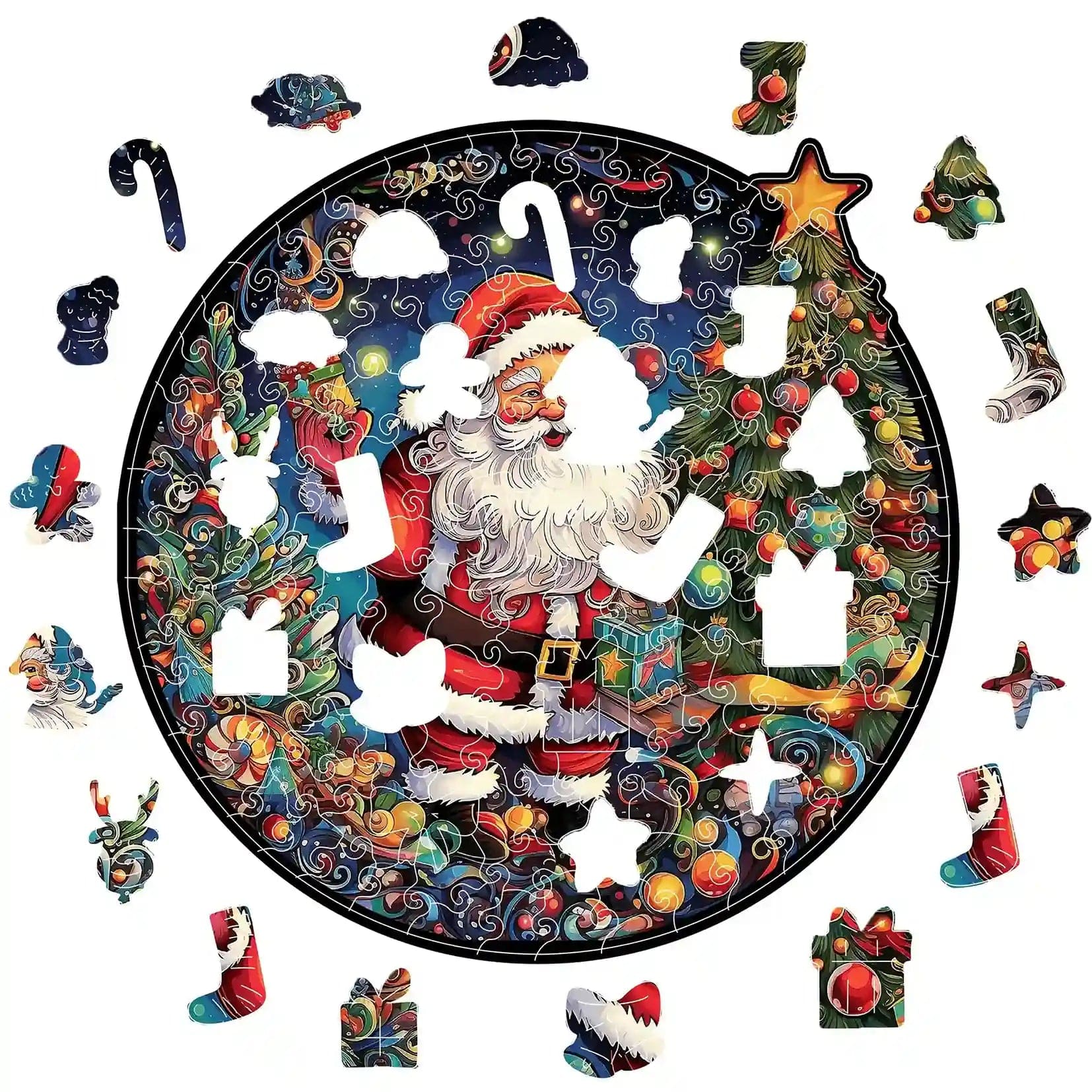 Animal Jigsaw Puzzle > Wooden Jigsaw Puzzle > Jigsaw Puzzle Santa Claus - Jigsaw Puzzle