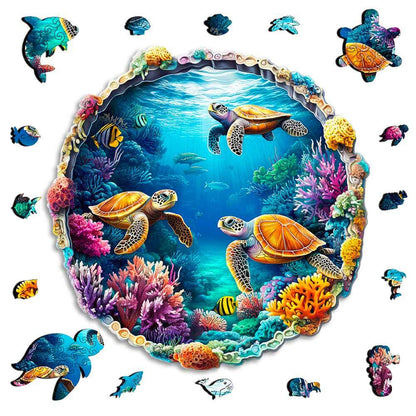 Animal Jigsaw Puzzle > Wooden Jigsaw Puzzle > Jigsaw Puzzle A3 Vibrant Underwater Sealife - Jigsaw Puzzle