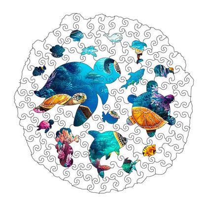 Animal Jigsaw Puzzle > Wooden Jigsaw Puzzle > Jigsaw Puzzle Vibrant Underwater Sealife - Jigsaw Puzzle