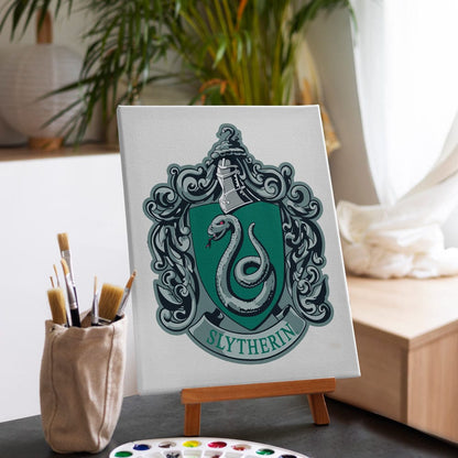Animal Jigsaw Puzzle > Wooden Jigsaw Puzzle > Jigsaw Puzzle 40x50cm / 16x20 inches Slytherin Crest - Paint By Numbers Kit